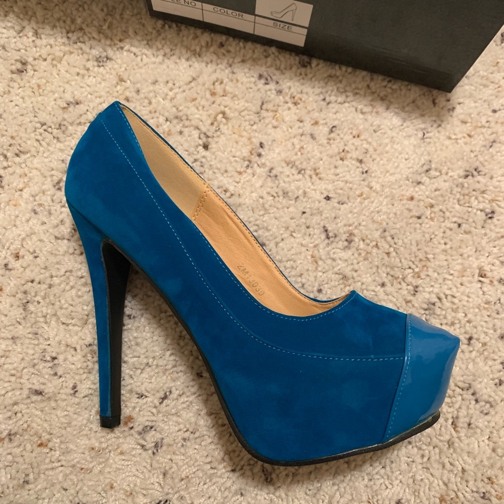 Teal Blue Heels